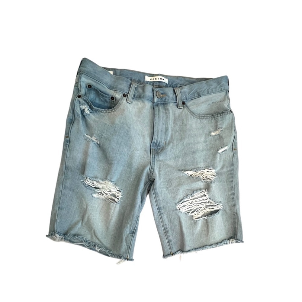 PacSun Blue skinny Shorts - Picture 2 of 6